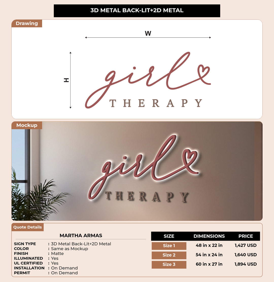 CUSTOM MOCKUP SIGN FOR Martha Armas