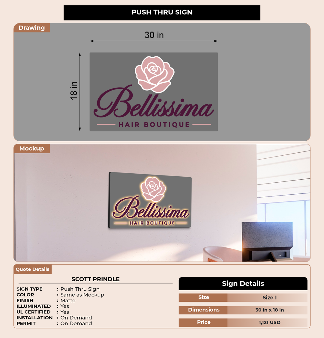 CUSTOM MOCKUP SIGN FOR Scott Prindle