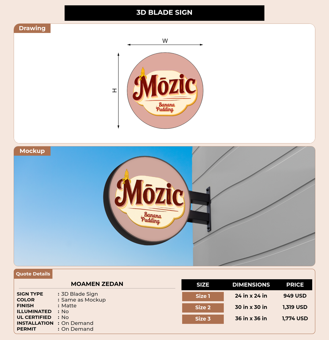 CUSTOM MOCKUP SIGN FOR Moamen Zedan