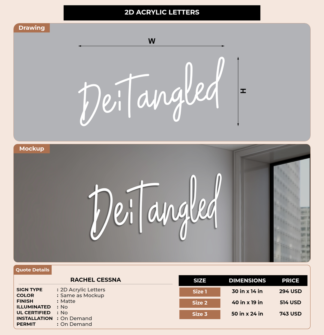 CUSTOM MOCKUP SIGN FOR Rachel Cessna