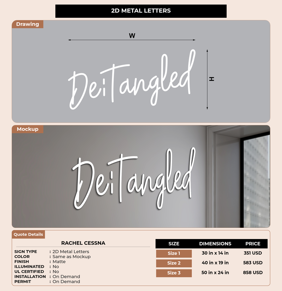 CUSTOM MOCKUP SIGN FOR Rachel Cessna
