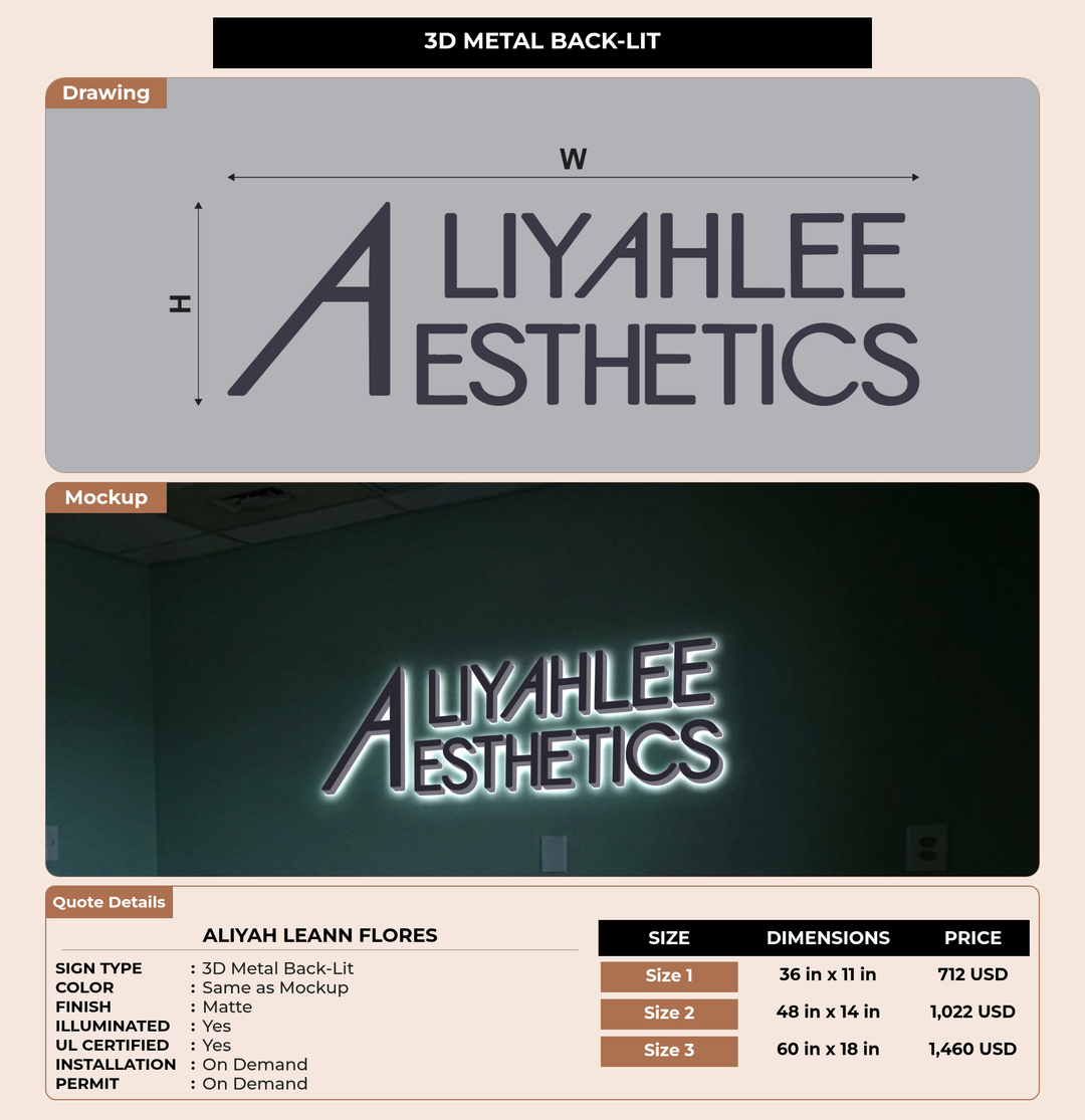 CUSTOM MOCKUP SIGN FOR Aliyah Leann Flores