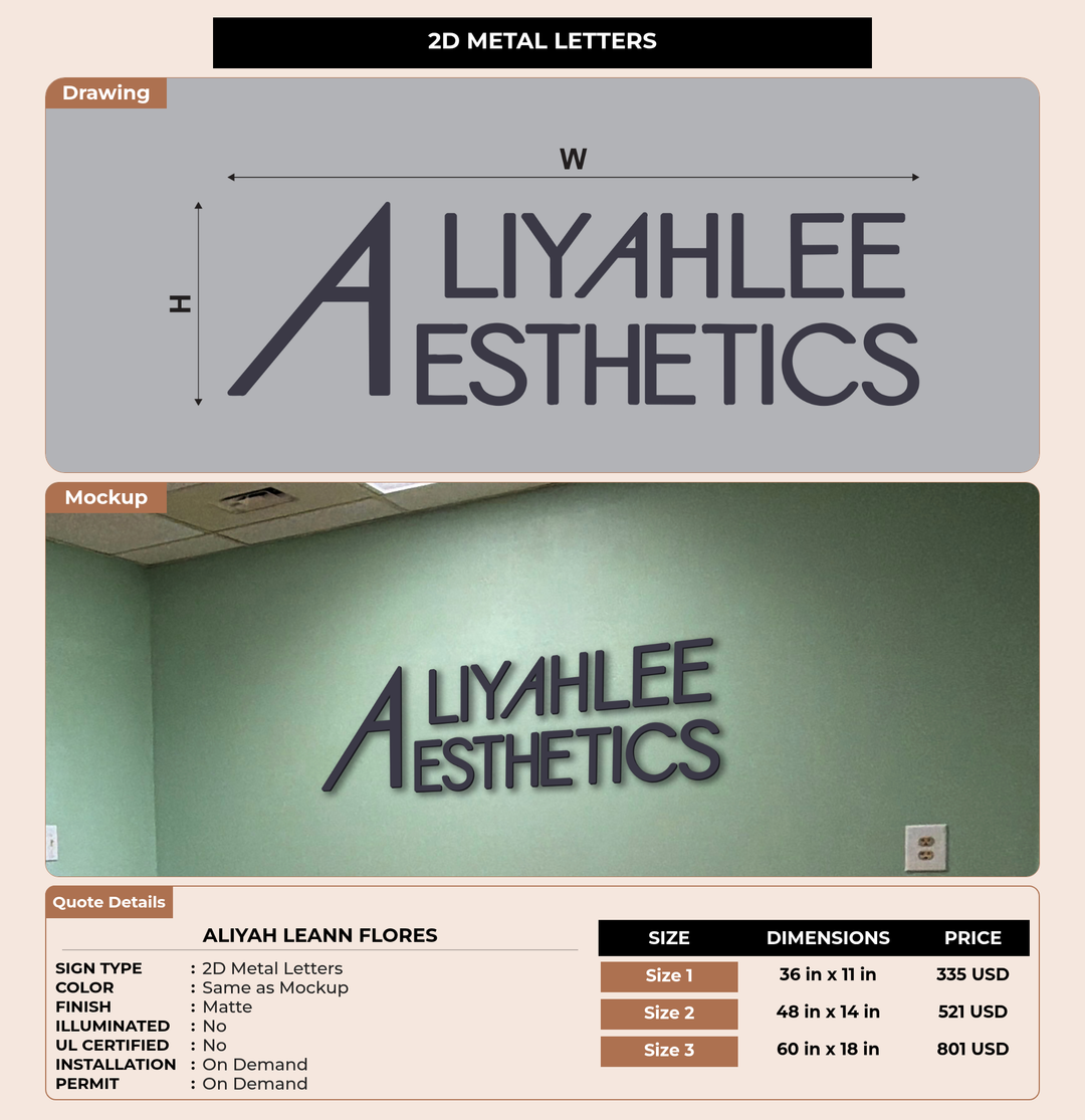 CUSTOM MOCKUP SIGN FOR Aliyah Leann Flores