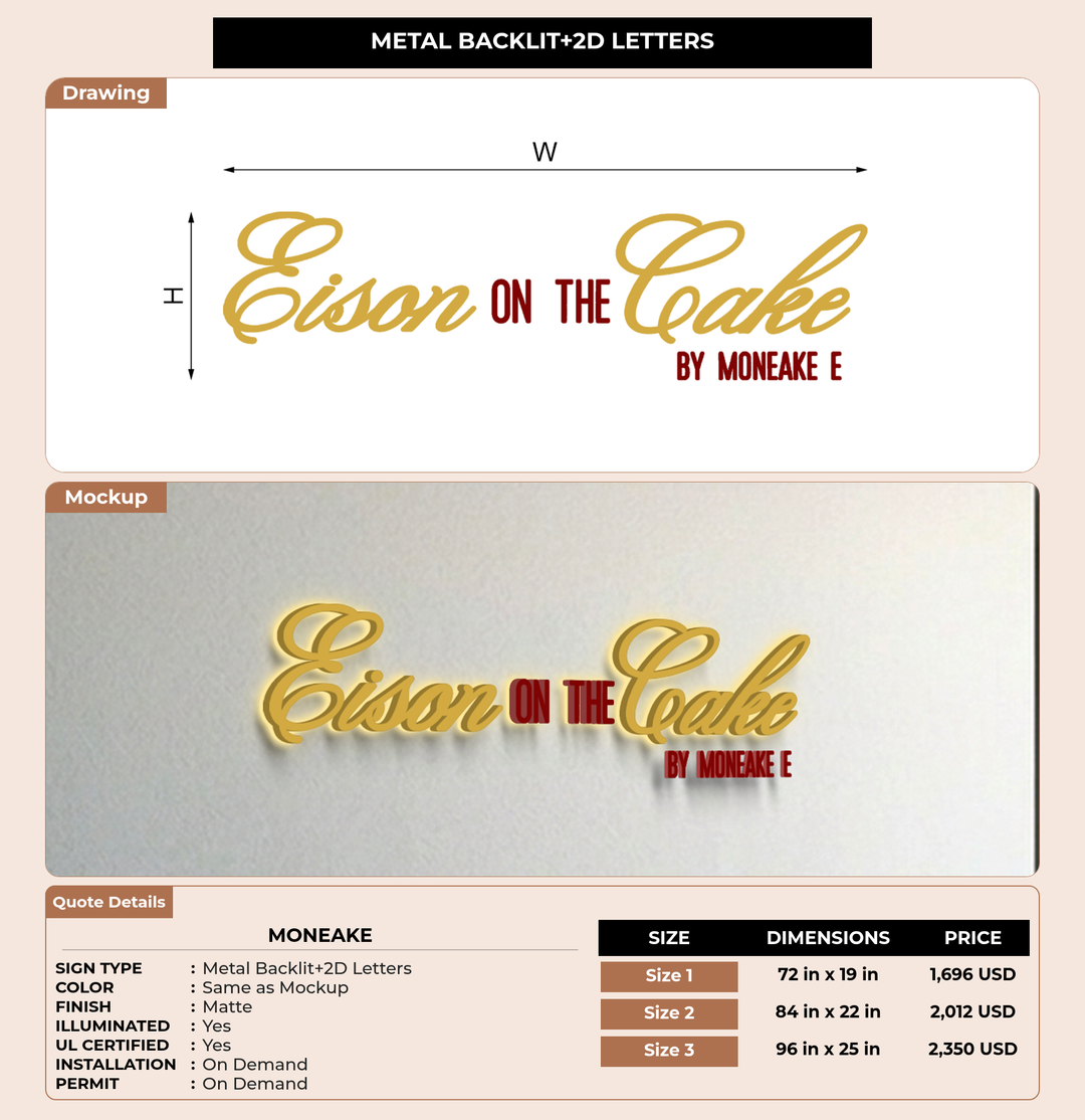 CUSTOM MOCKUP SIGN FOR Moneake