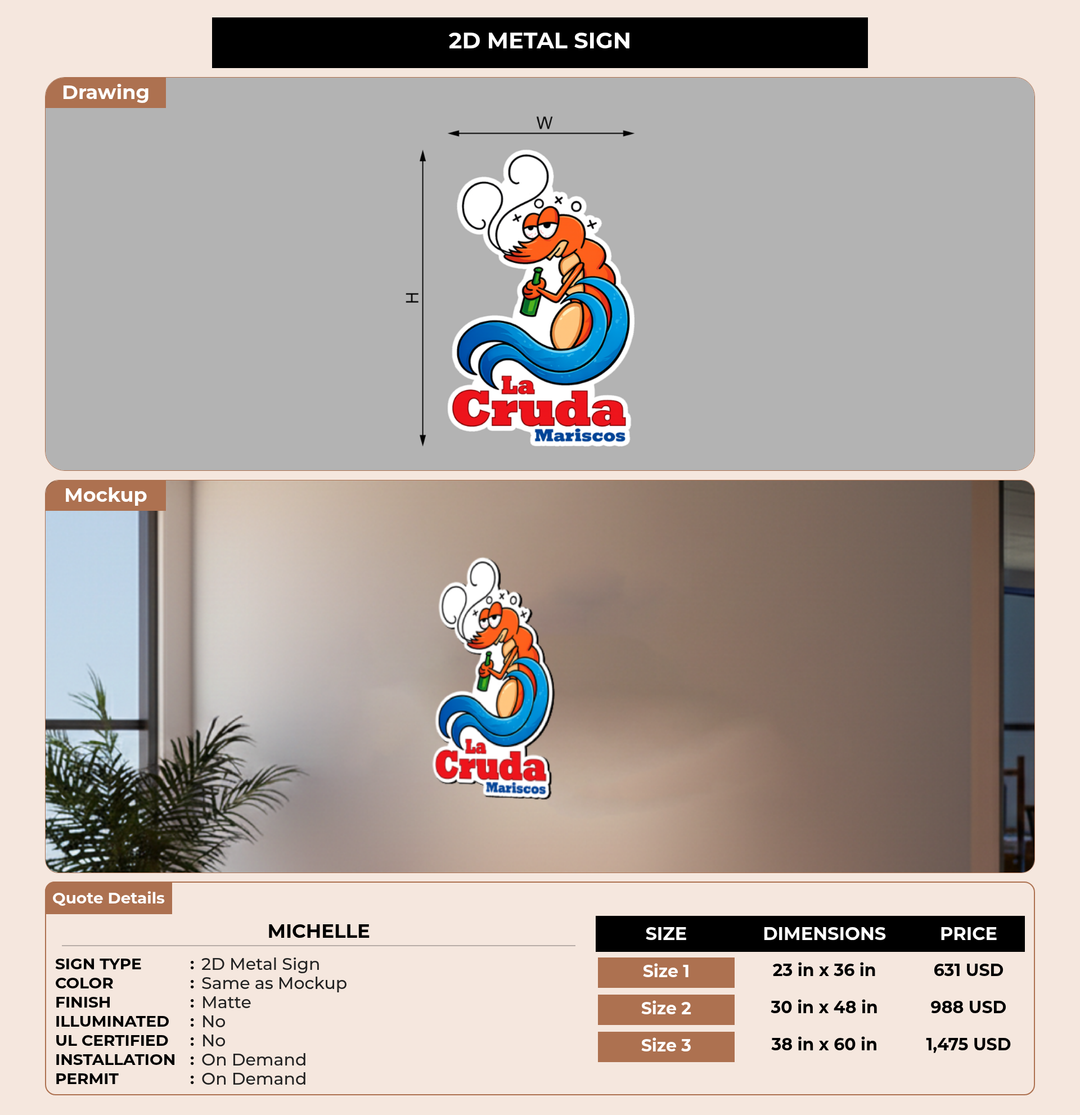 CUSTOM MOCKUP SIGN FOR Michelle