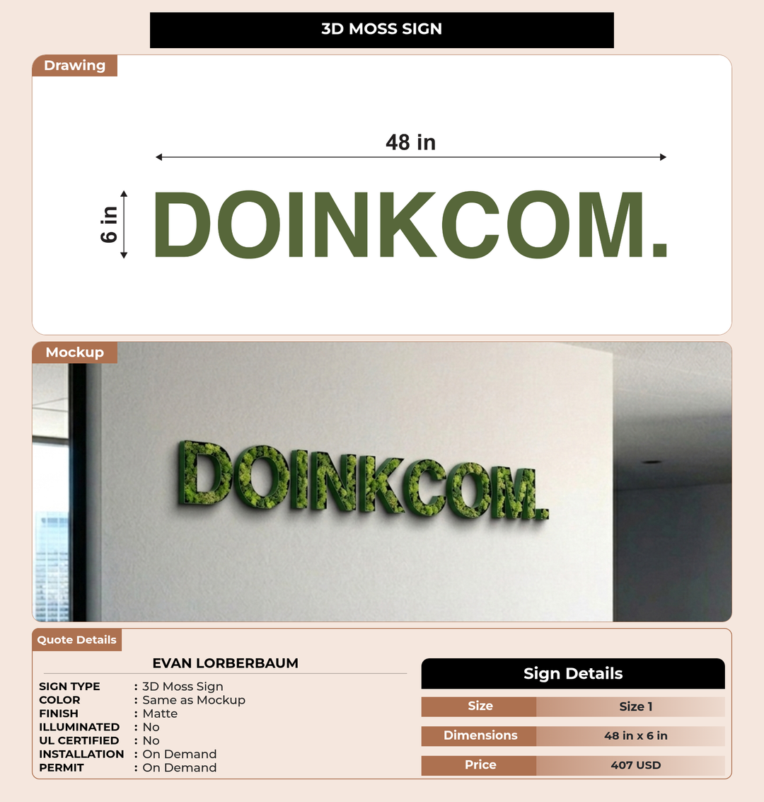 CUSTOM MOCKUP SIGN FOR Evan Lorberbaum