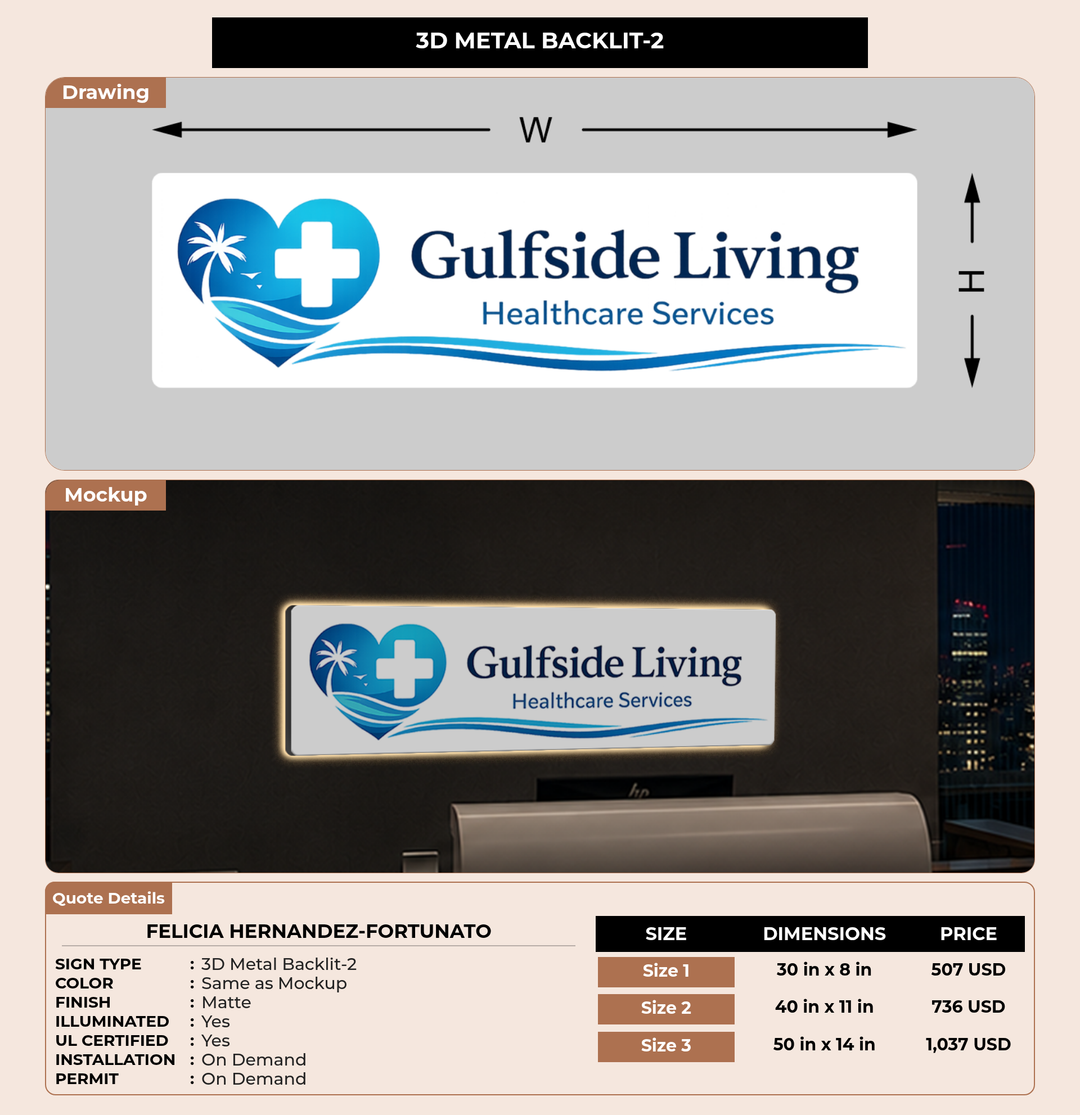 CUSTOM MOCKUP SIGN FOR Felicia Hernandez-Fortunato