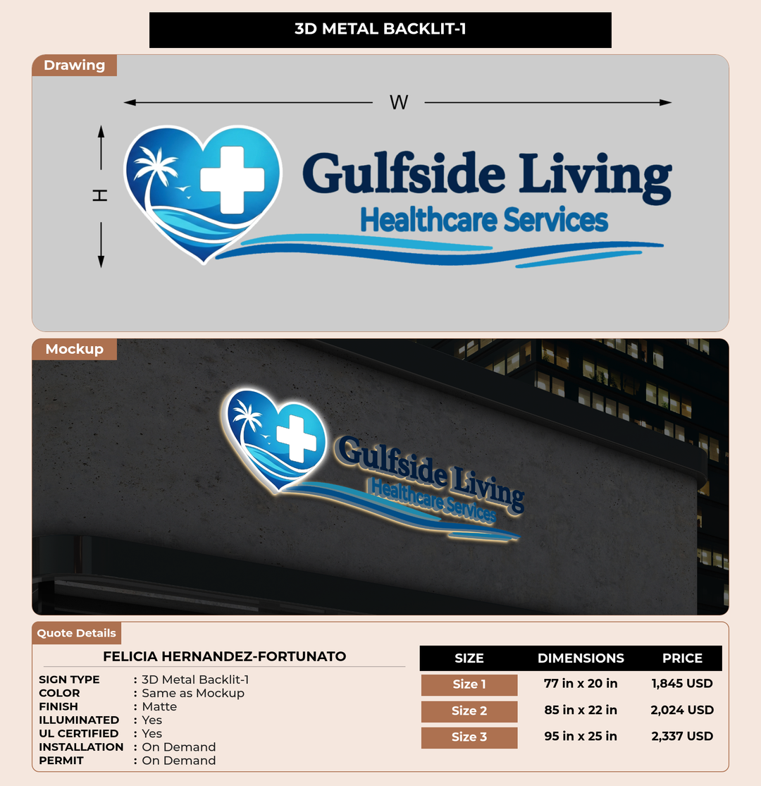 CUSTOM MOCKUP SIGN FOR Felicia Hernandez-Fortunato