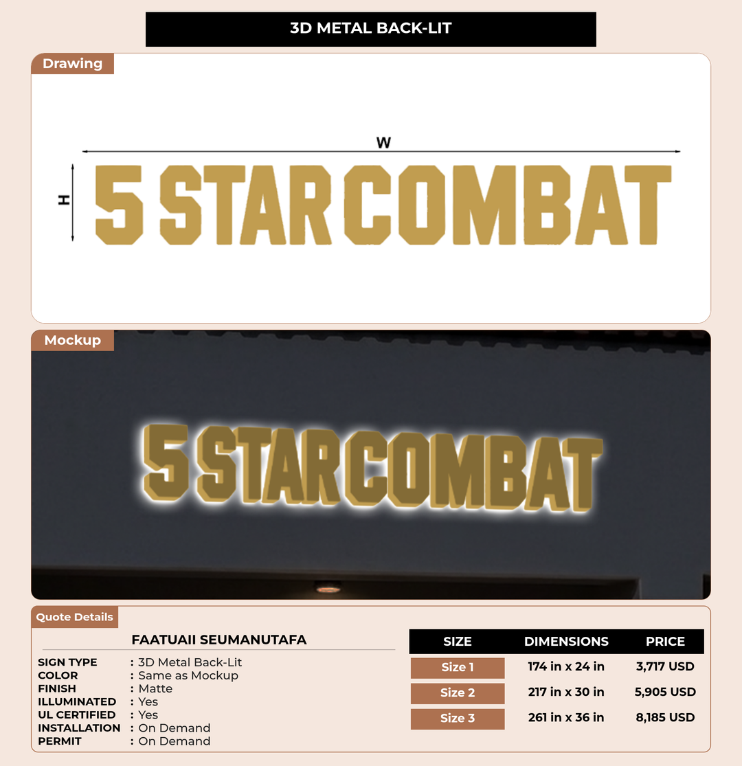 CUSTOM MOCKUP SIGN FOR Faatuaii Seumanutafa