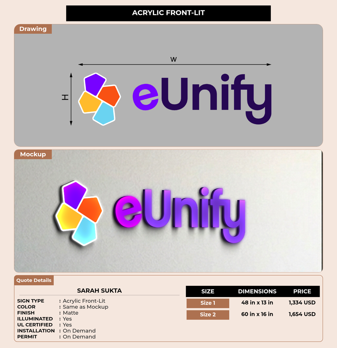 CUSTOM MOCKUP SIGN FOR Sarah Sukta