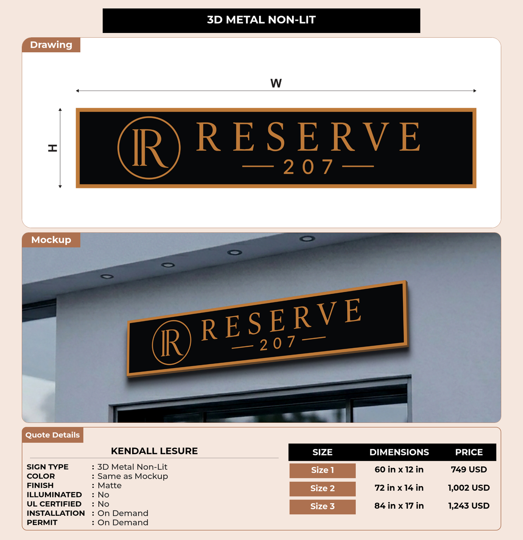 CUSTOM MOCKUP SIGN FOR Kendall LeSure