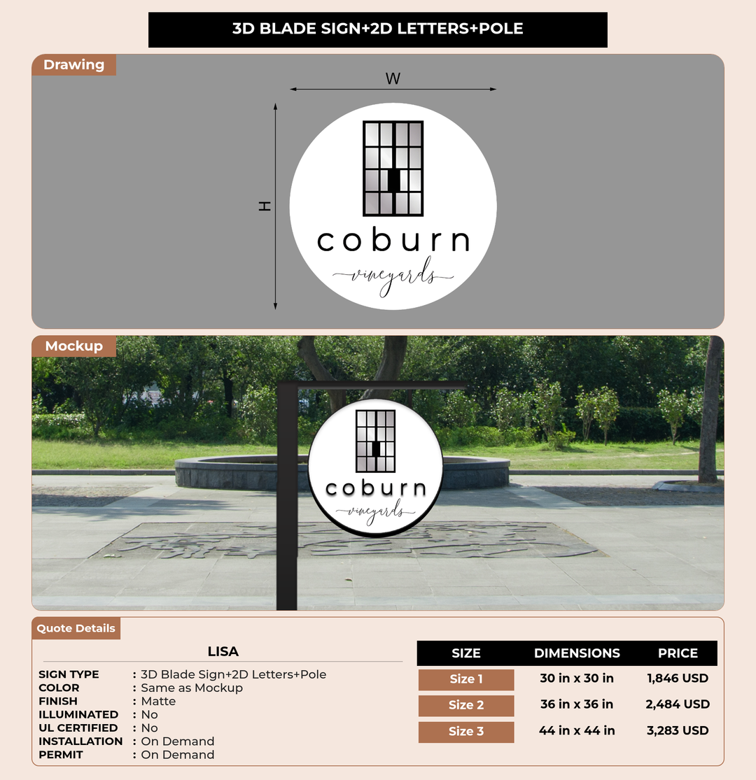 CUSTOM MOCKUP SIGN FOR Lisa