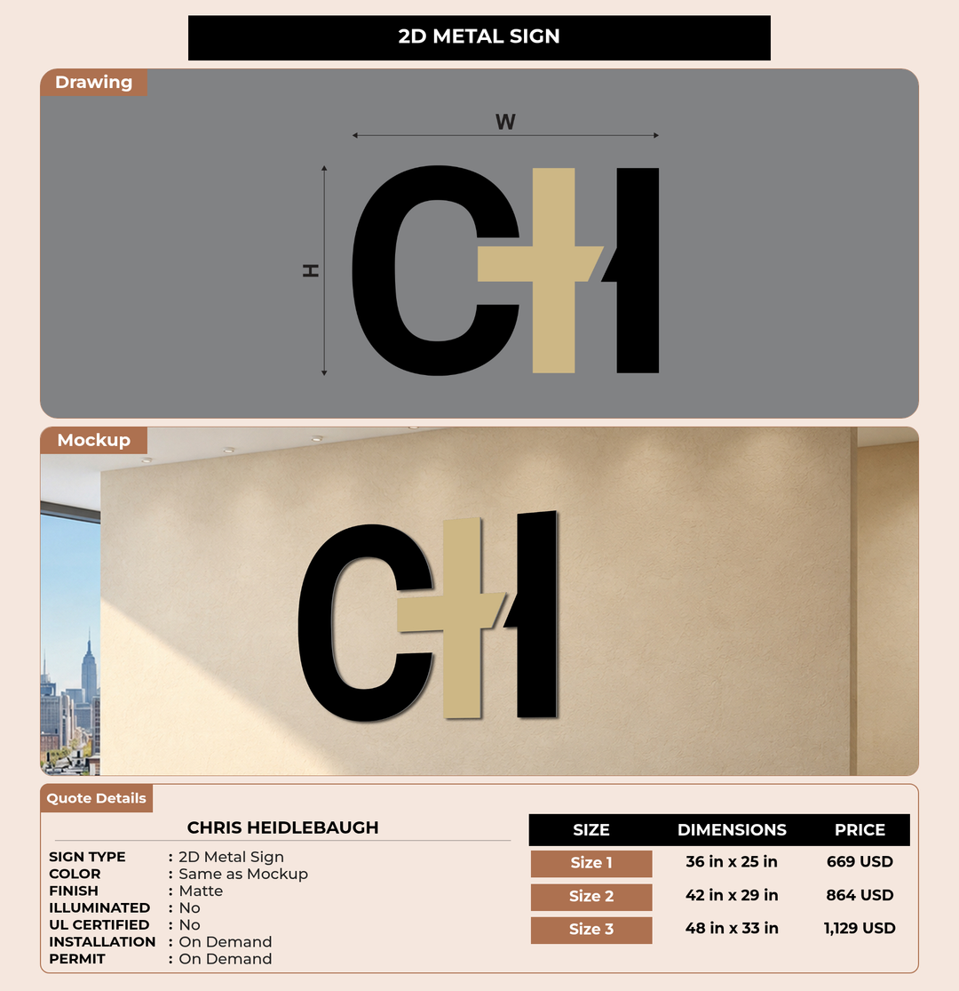 CUSTOM MOCKUP SIGN FOR Chris Heidlebaugh