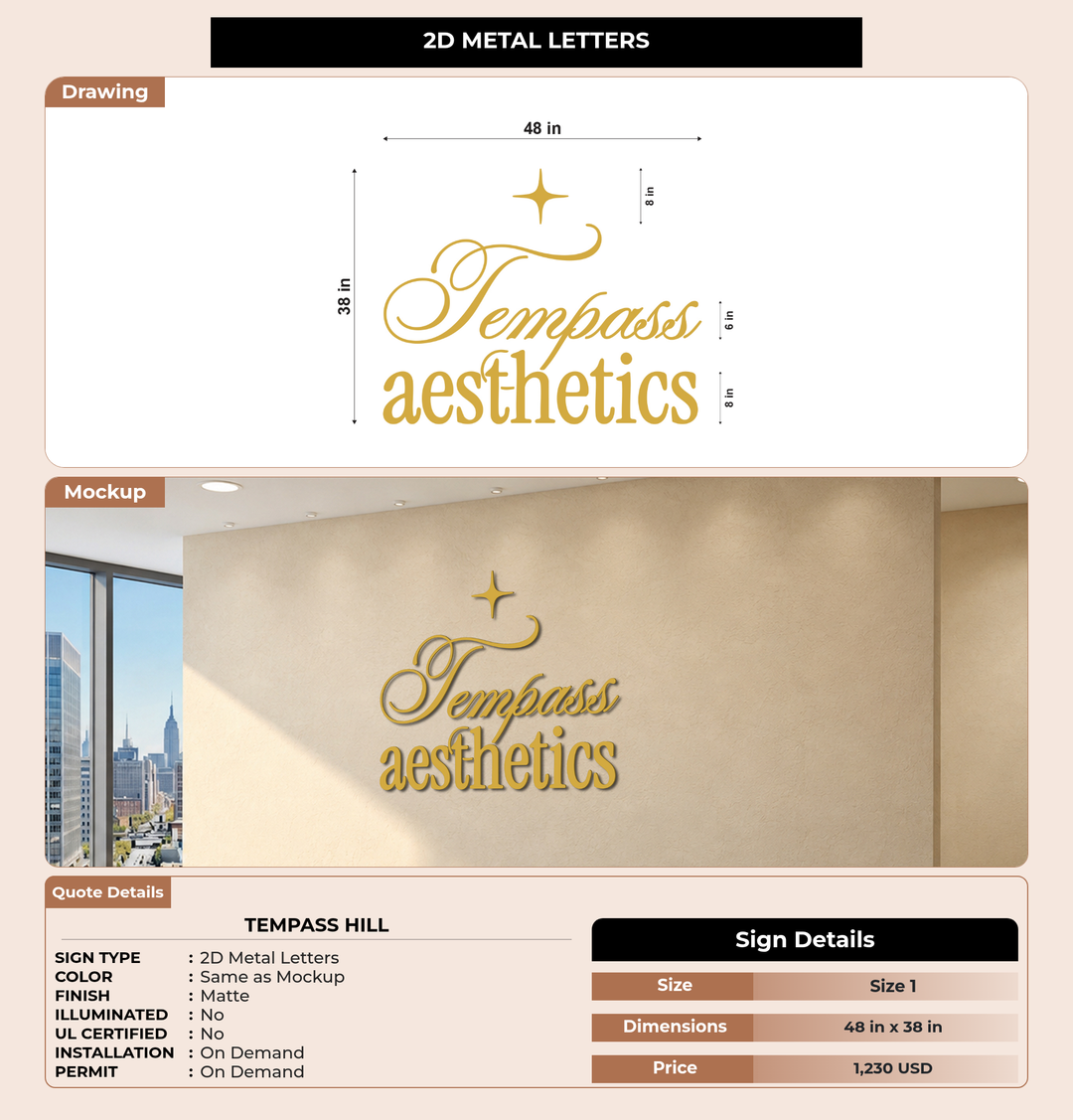 CUSTOM MOCKUP SIGN FOR Tempass Hill