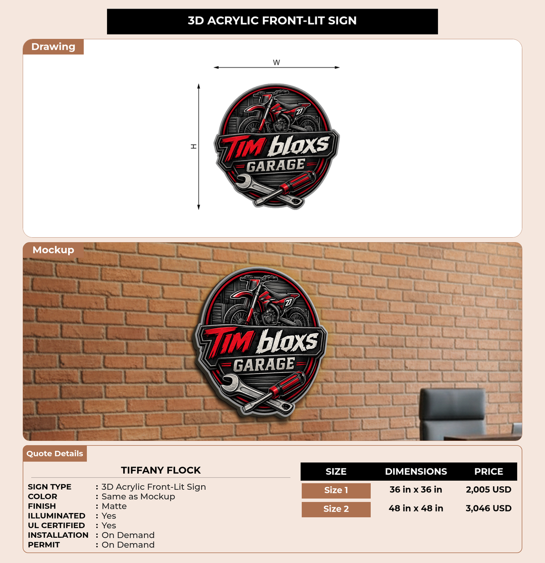 CUSTOM MOCKUP SIGN FOR Tiffany Flock