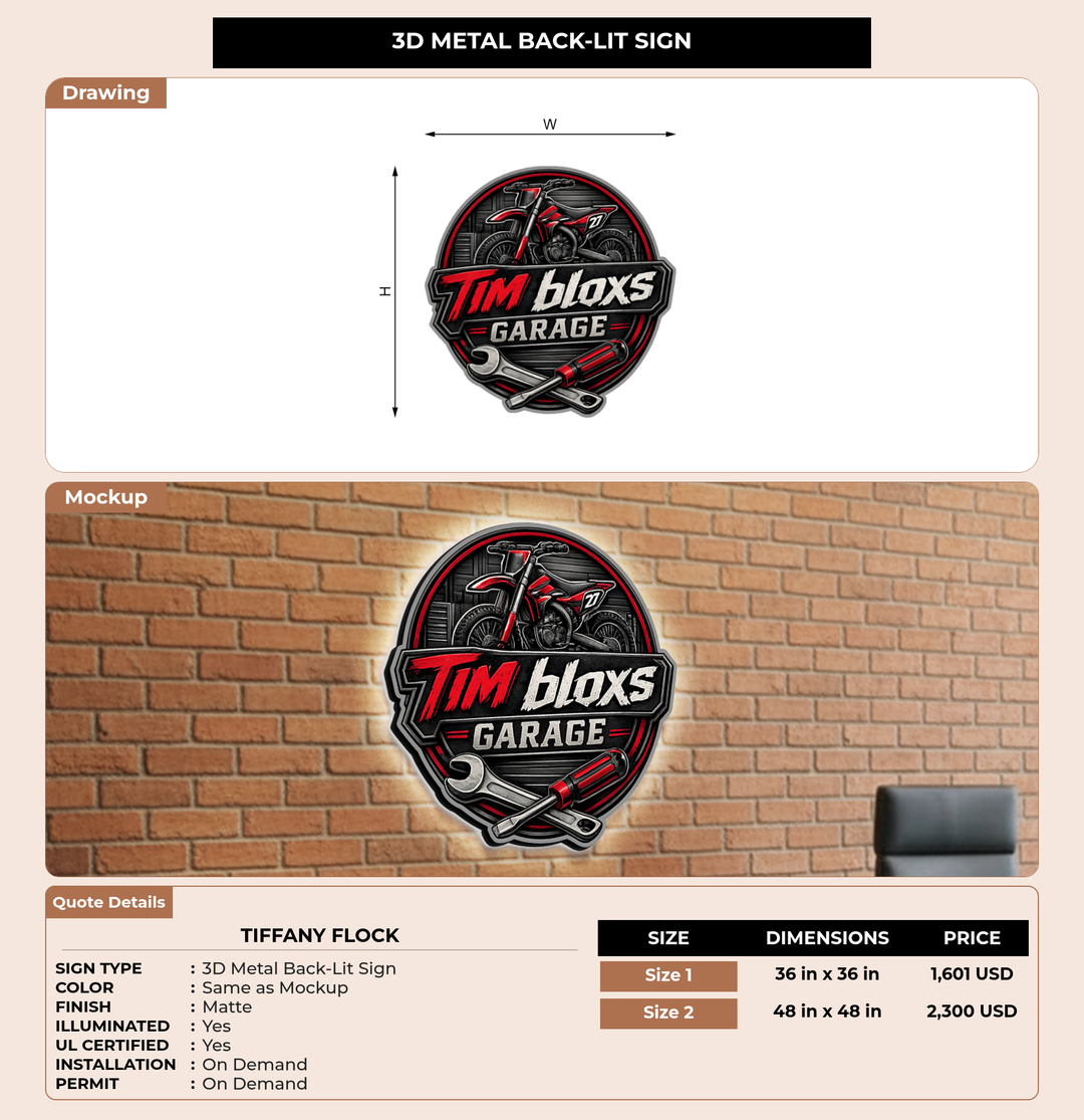 CUSTOM MOCKUP SIGN FOR Tiffany Flock