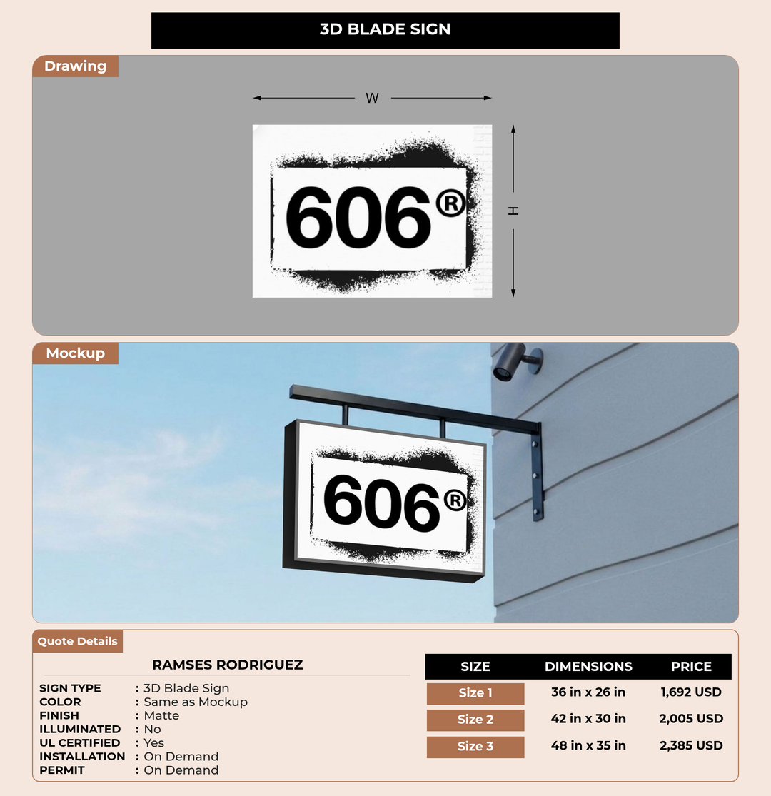 CUSTOM MOCKUP SIGN FOR Ramses Rodriguez