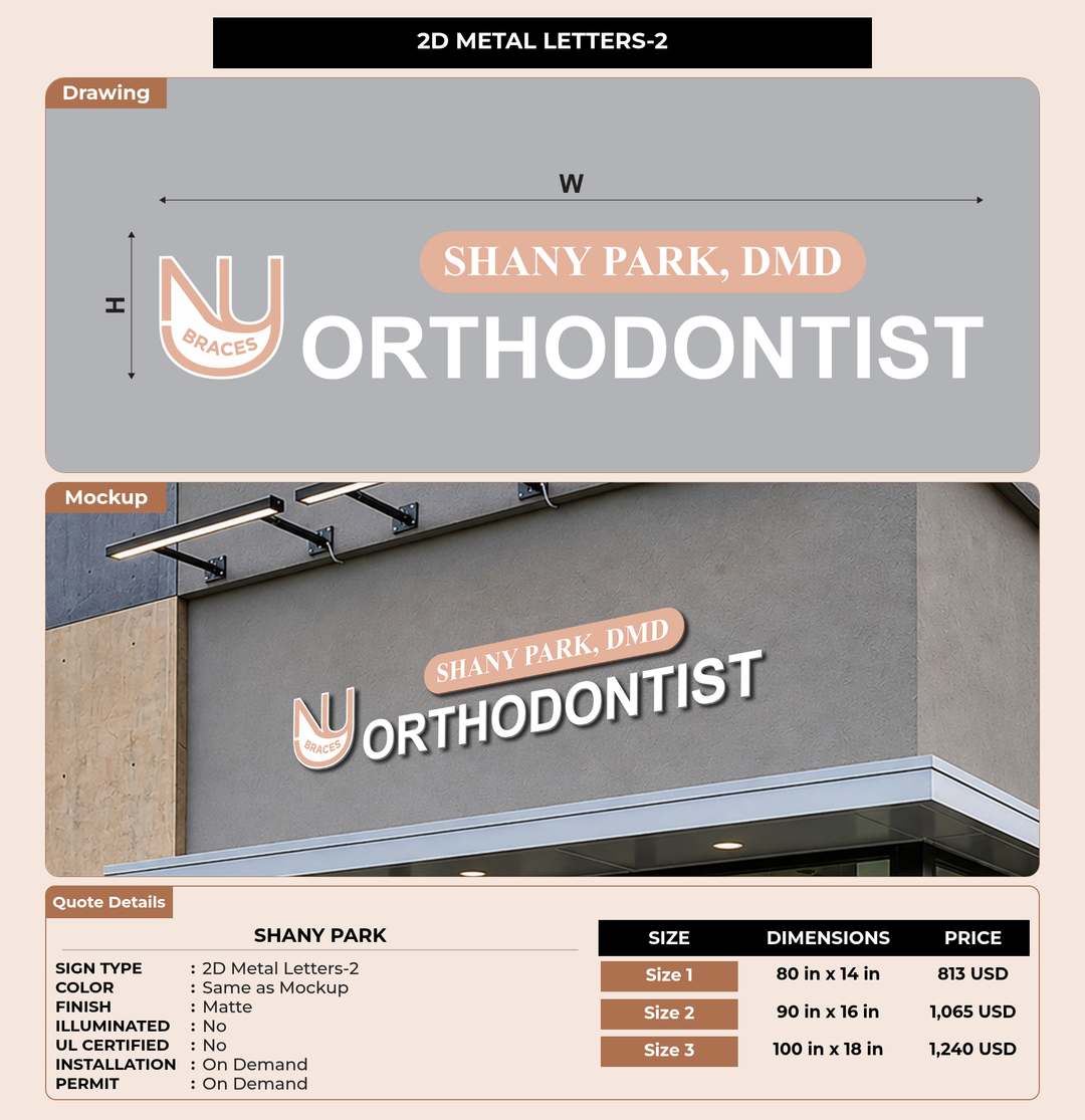 CUSTOM MOCKUP SIGN FOR Shany Park