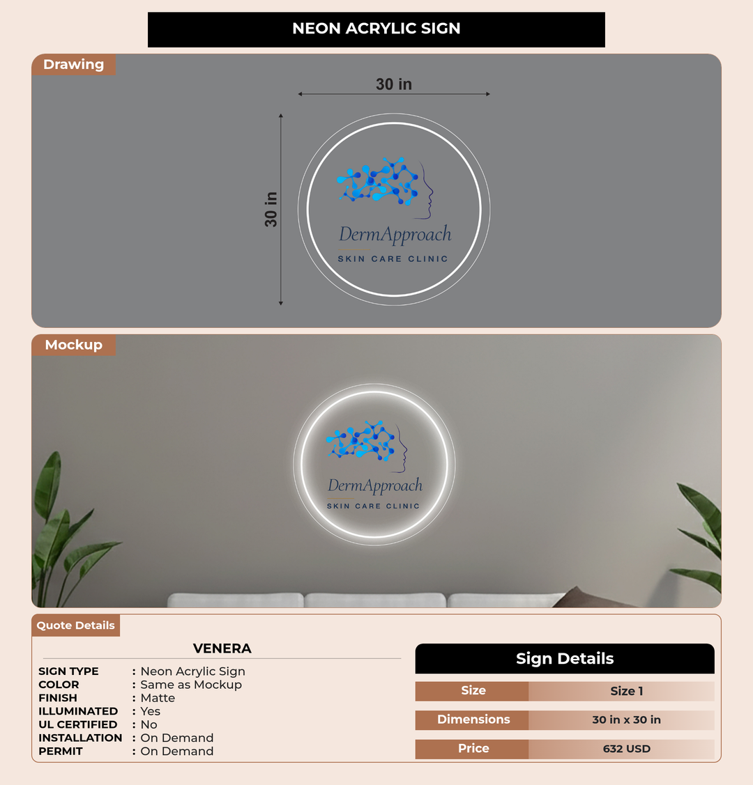 CUSTOM MOCKUP SIGN FOR Venera