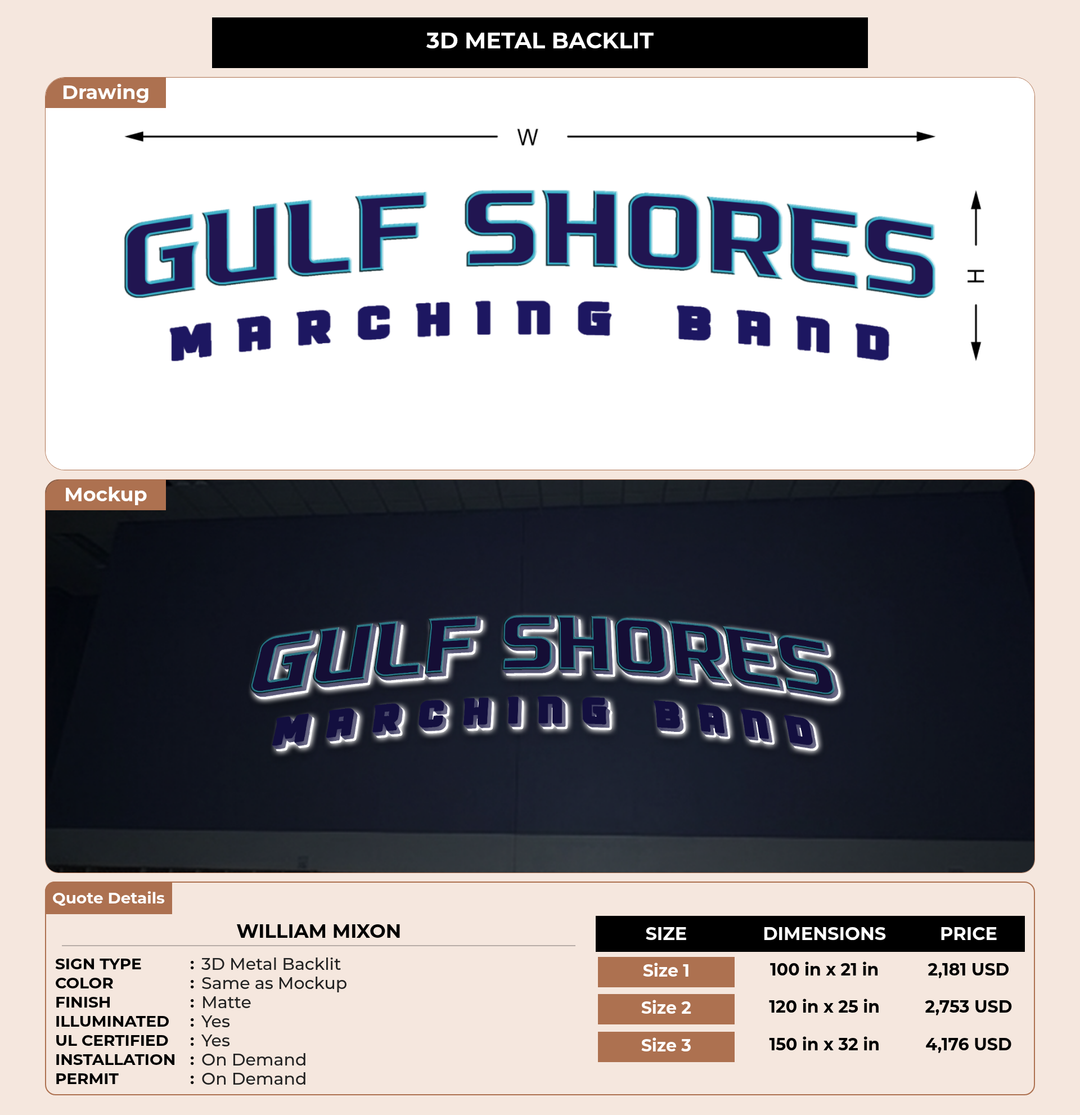 CUSTOM MOCKUP SIGN FOR William Mixon
