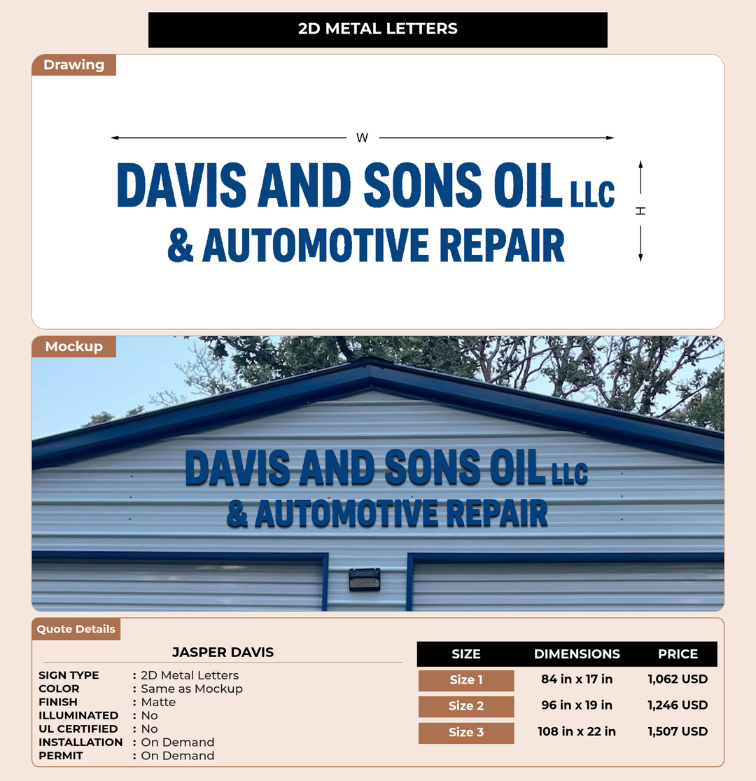 CUSTOM MOCKUP SIGN FOR Jasper Davis