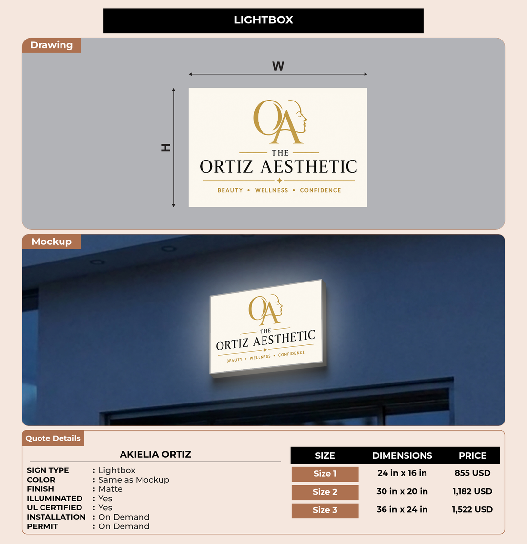 CUSTOM MOCKUP SIGN FOR Akielia Ortiz