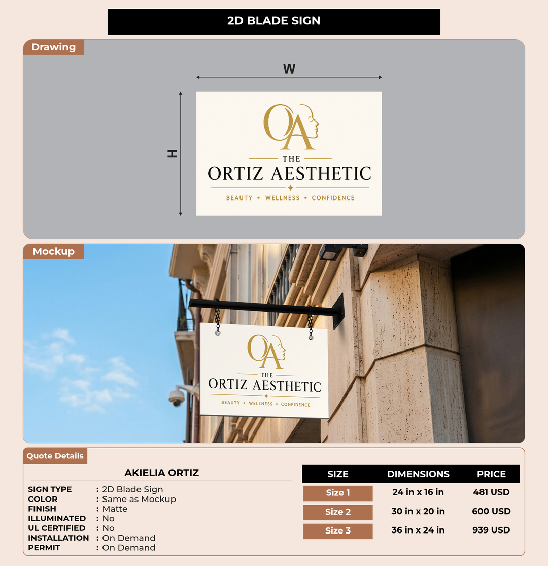 CUSTOM MOCKUP SIGN FOR Akielia Ortiz
