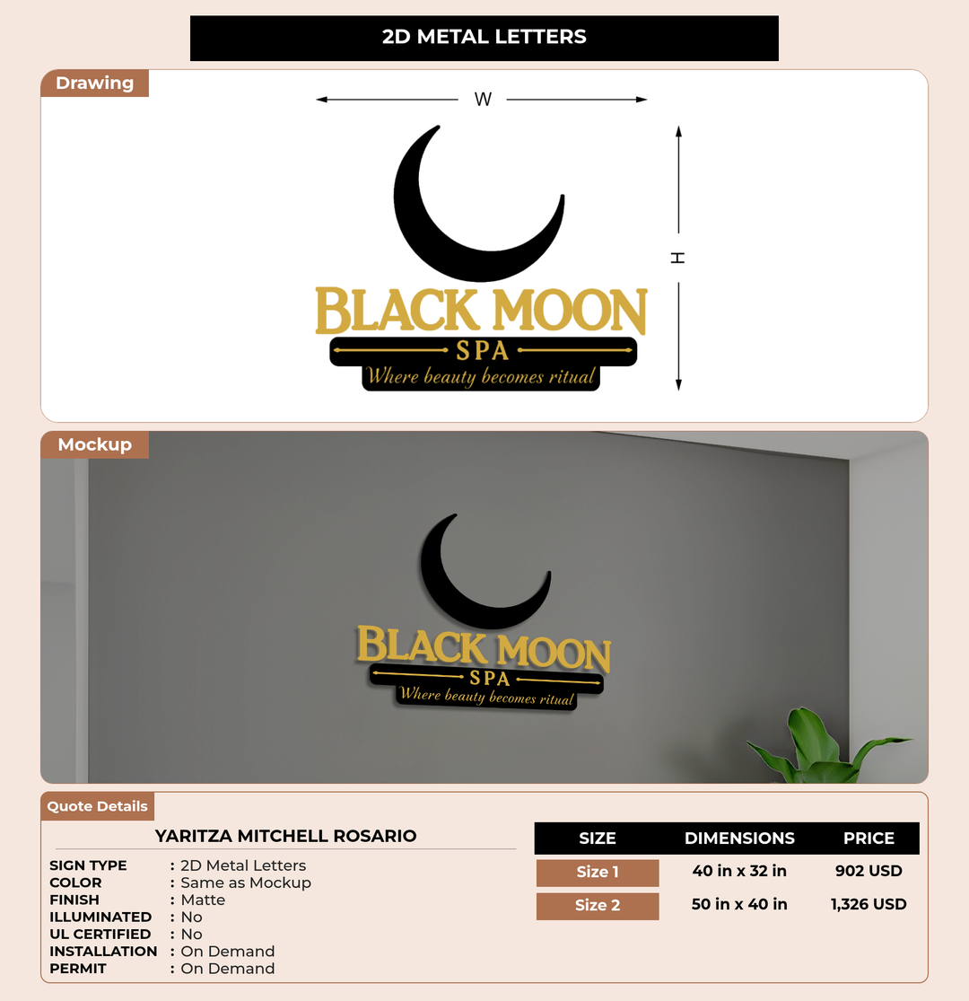 CUSTOM MOCKUP SIGN FOR Yaritza Mitchell Rosario