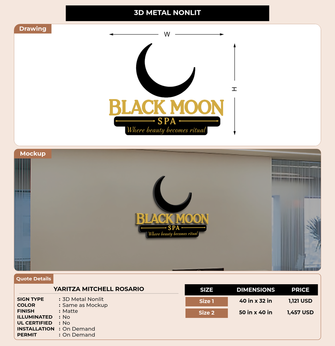 CUSTOM MOCKUP SIGN FOR Yaritza Mitchell Rosario