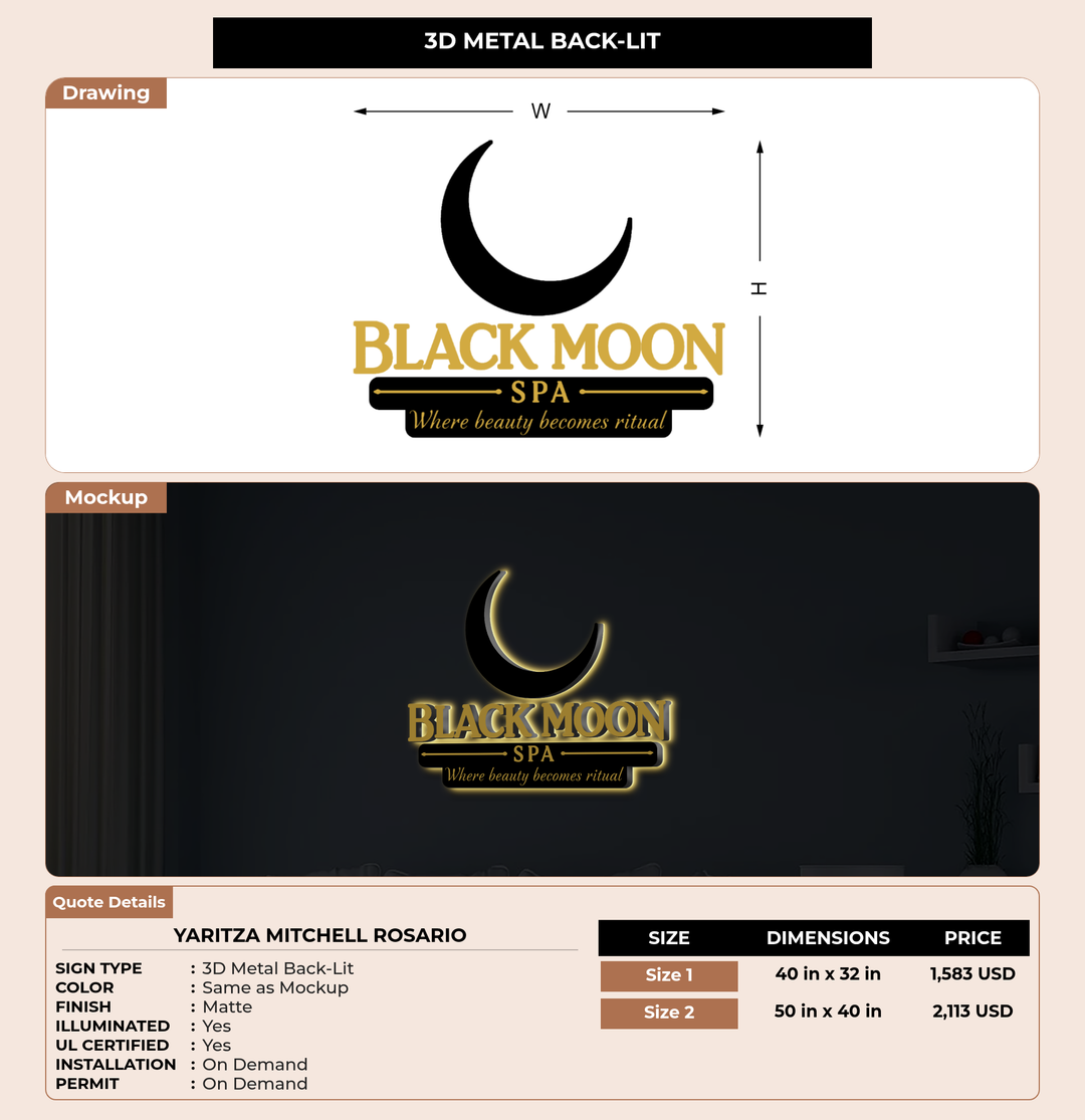 CUSTOM MOCKUP SIGN FOR Yaritza Mitchell Rosario
