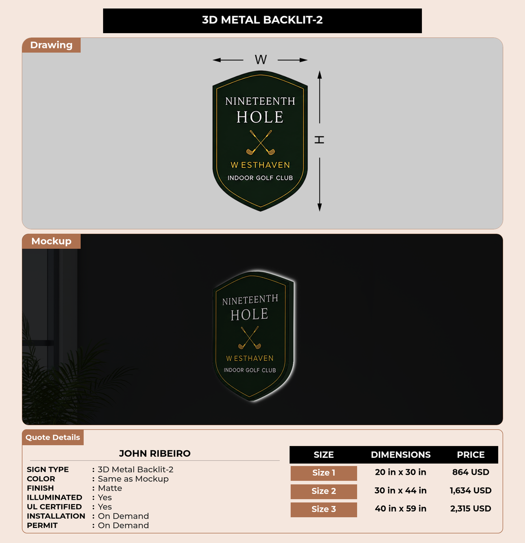 CUSTOM MOCKUP SIGN FOR John Ribeiro