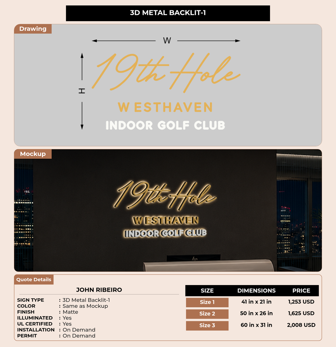 CUSTOM MOCKUP SIGN FOR John Ribeiro