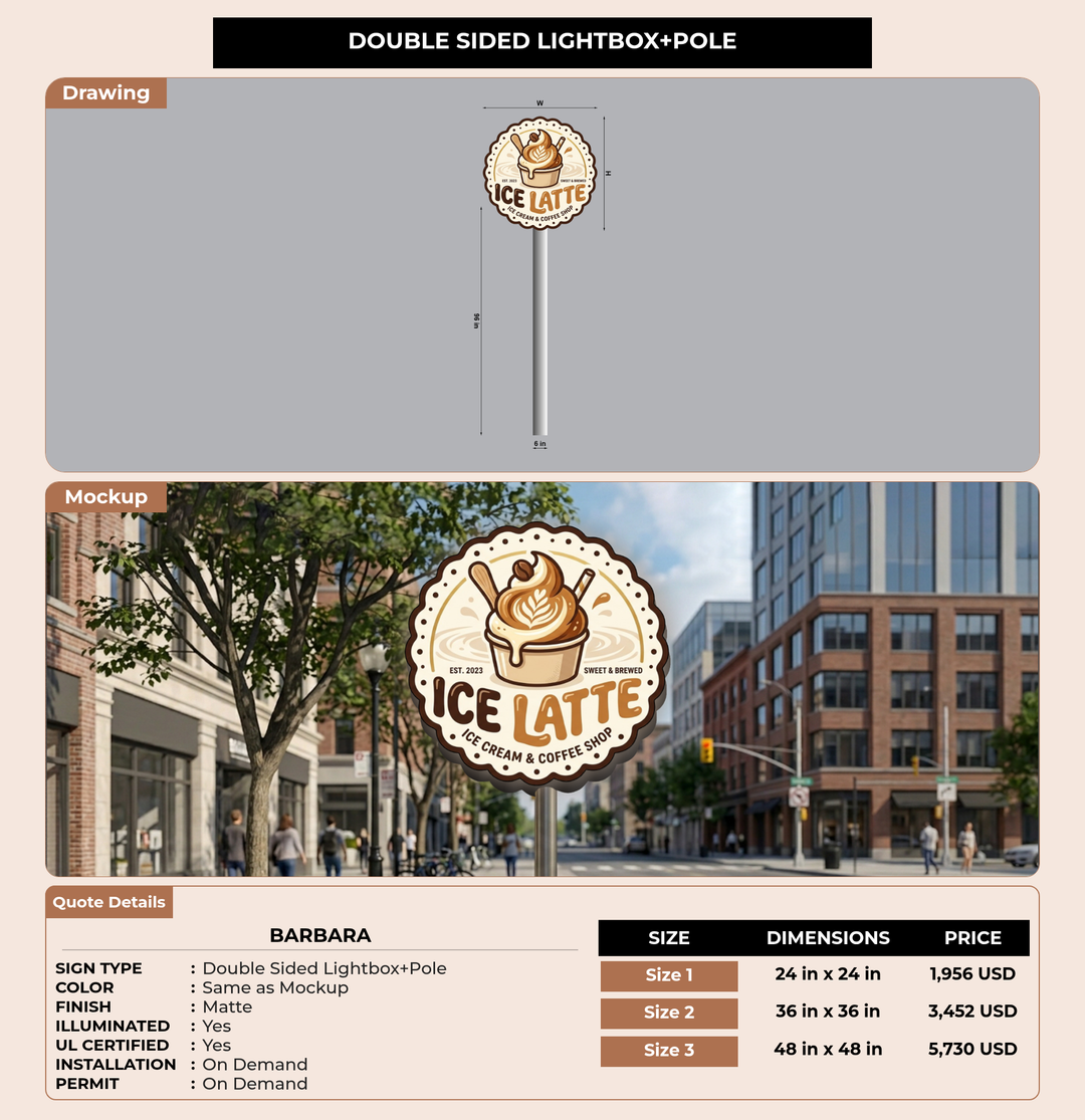 CUSTOM MOCKUP SIGN FOR Barbara