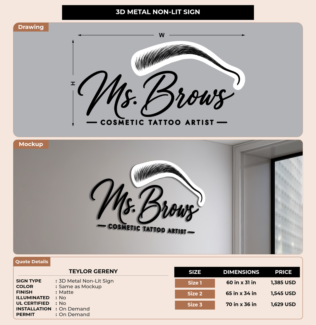 CUSTOM MOCKUP SIGN FOR Teylor Gereny