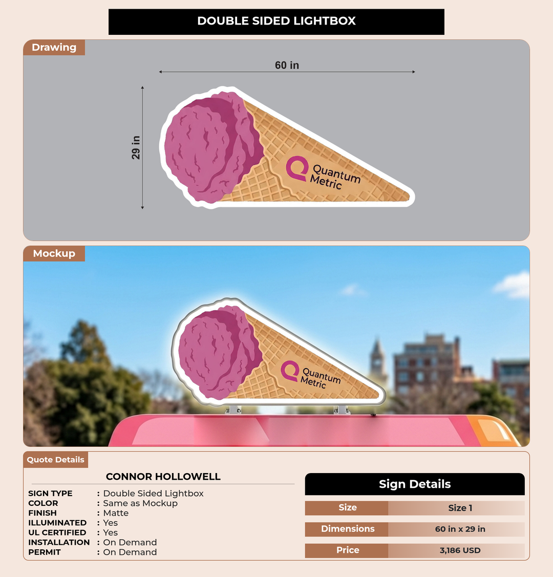 CUSTOM MOCKUP SIGN FOR Connor Hollowell
