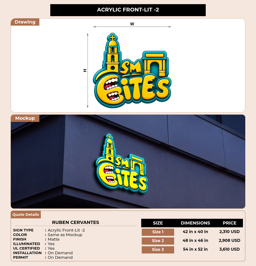 CUSTOM MOCKUP SIGN FOR Ruben Cervantes