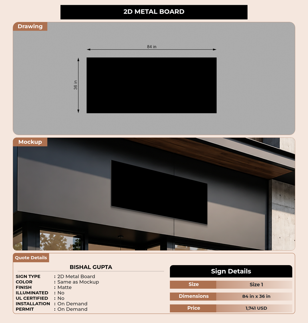 CUSTOM MOCKUP SIGN FOR Bishal Gupta