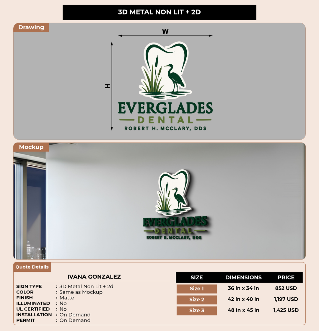 CUSTOM MOCKUP SIGN FOR Ivana Gonzalez