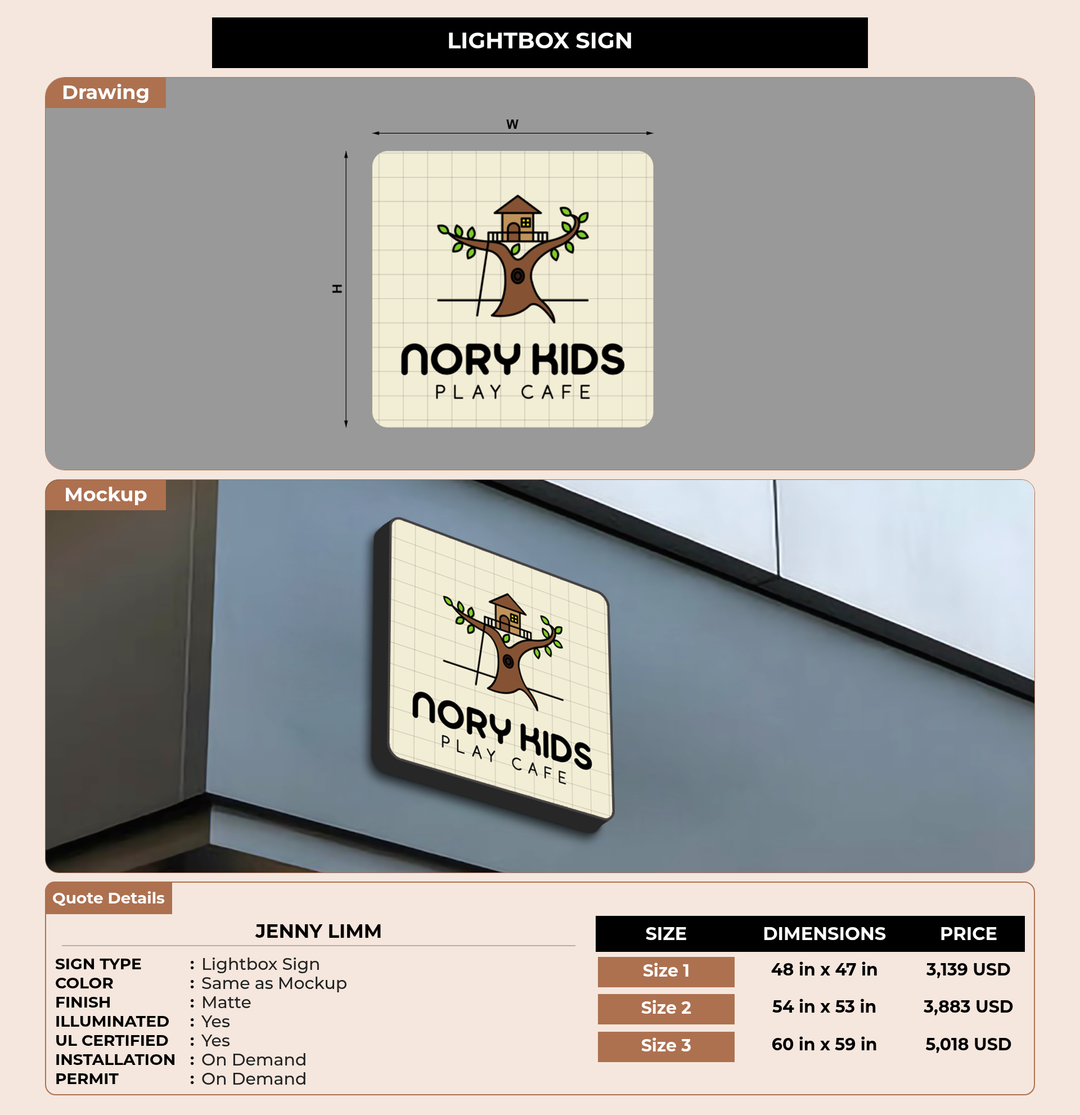 CUSTOM MOCKUP SIGN FOR Jenny LImm