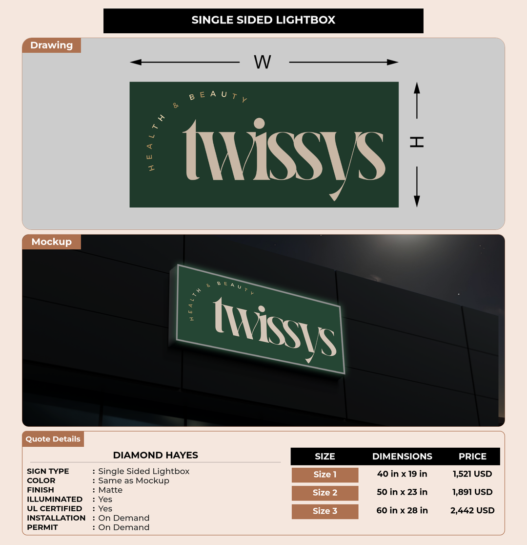 CUSTOM MOCKUP SIGN FOR Diamond Hayes