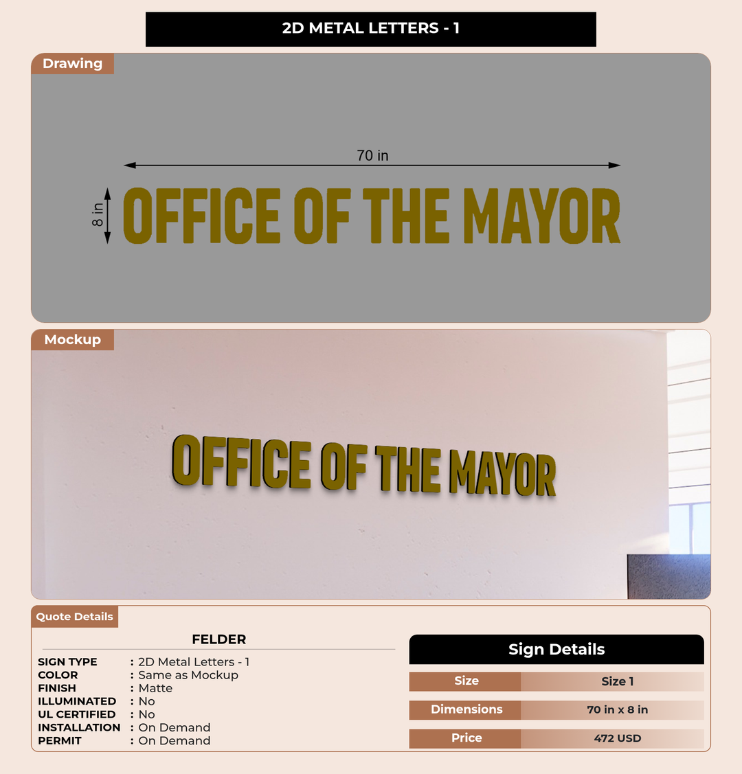 CUSTOM MOCKUP SIGN FOR Felder
