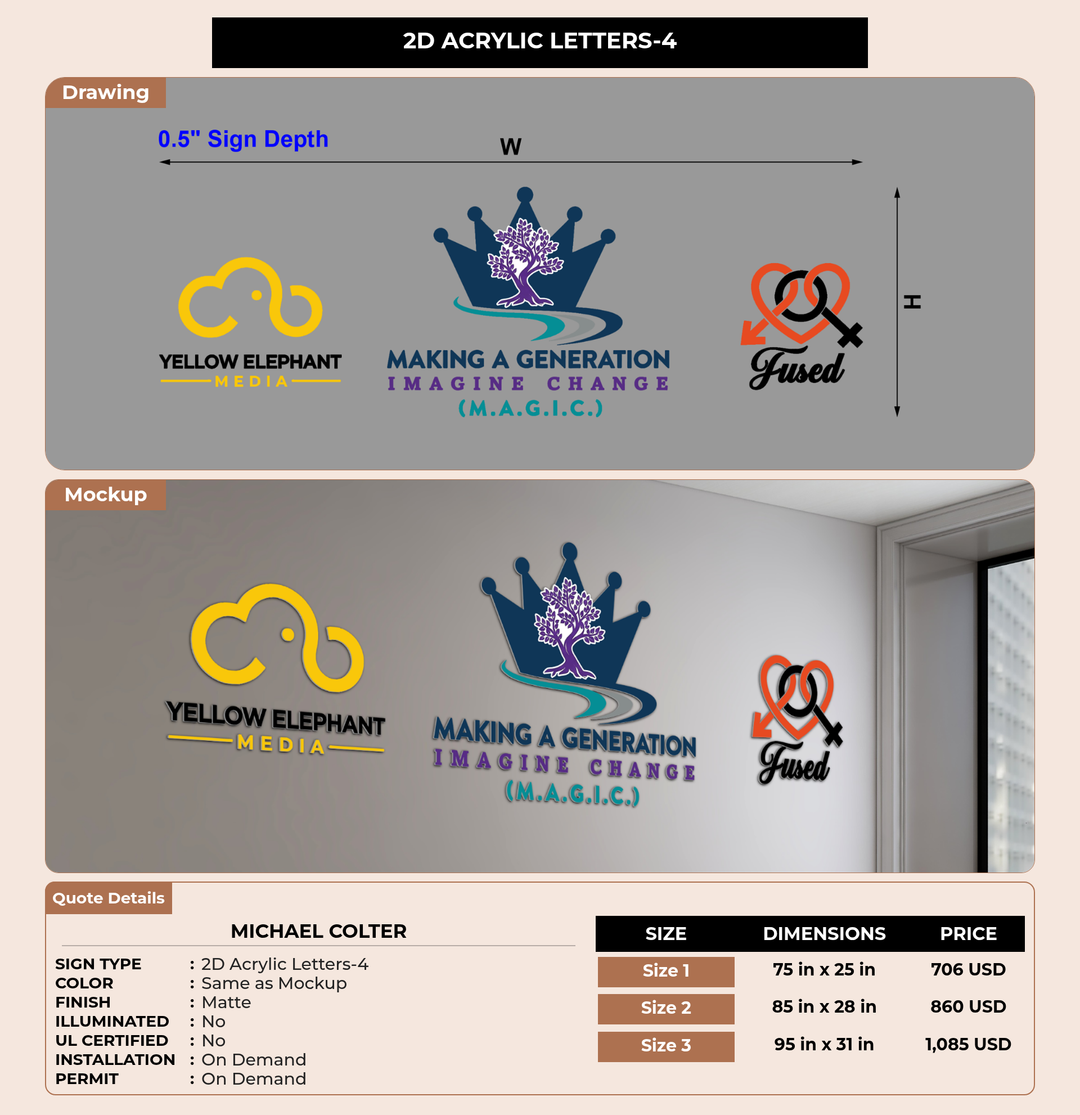 CUSTOM MOCKUP SIGN FOR Michael Colter