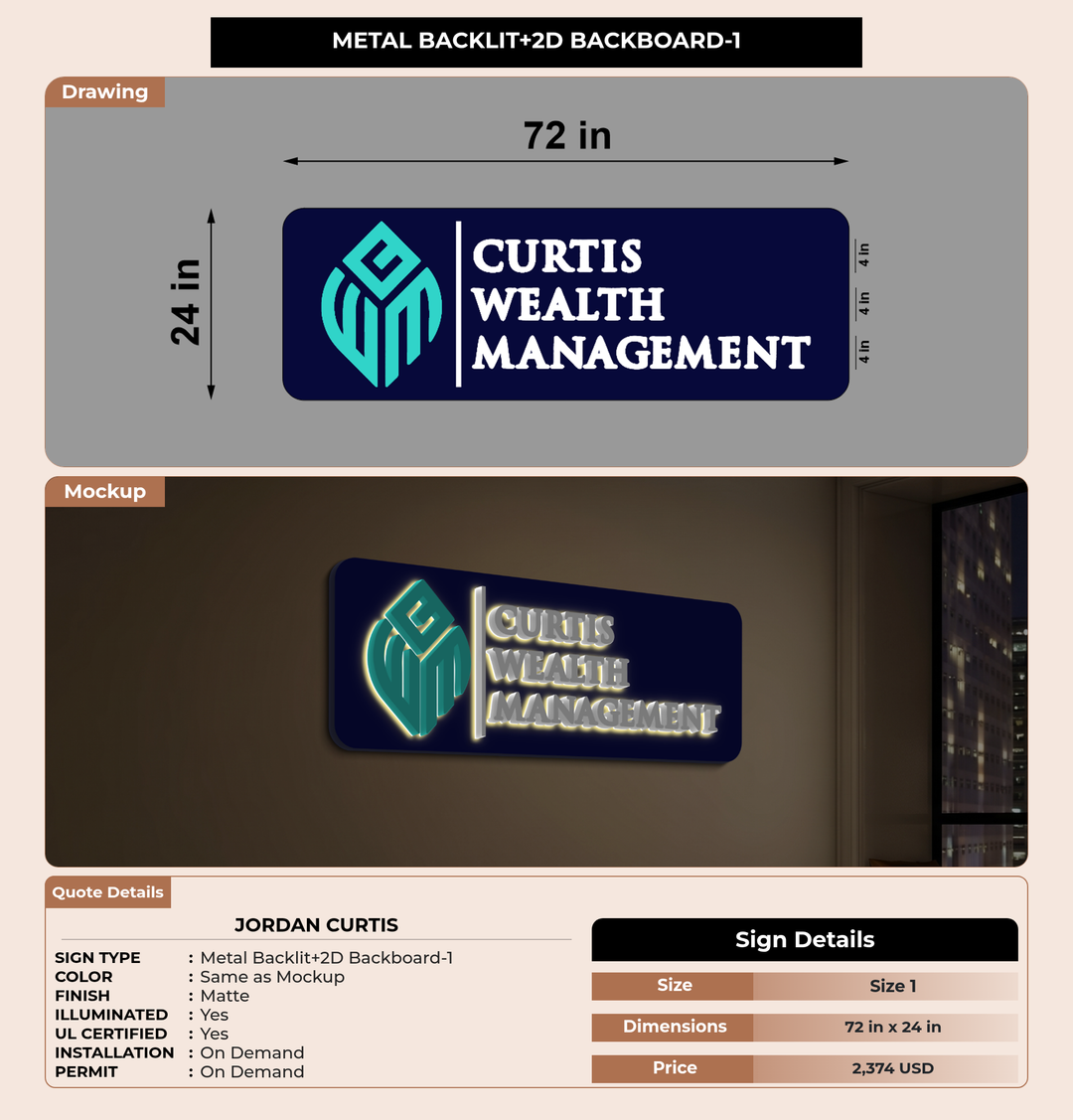 CUSTOM MOCKUP SIGN FOR Jordan  Curtis