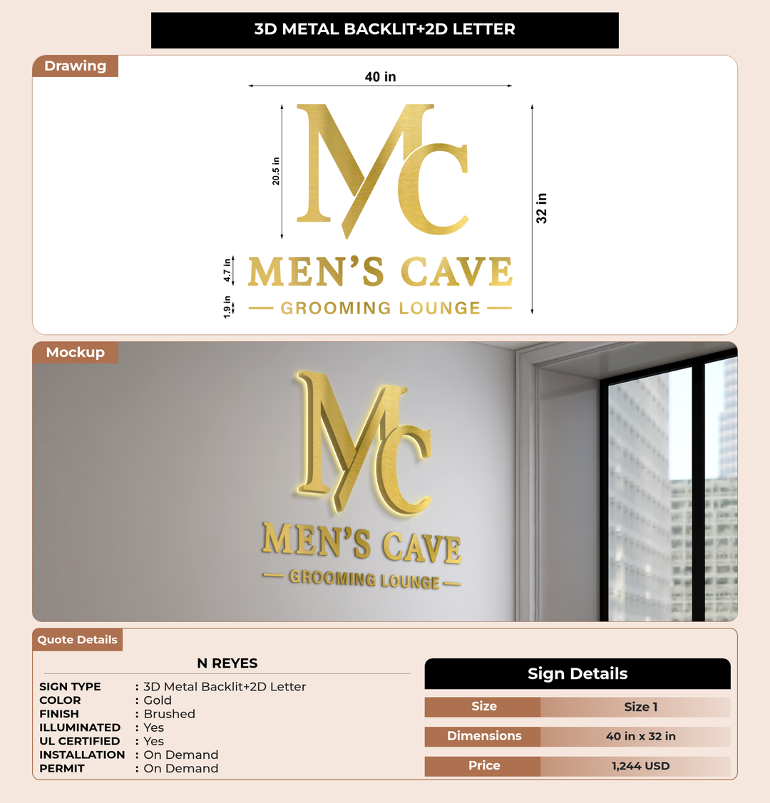 CUSTOM MOCKUP SIGN FOR N Reyes