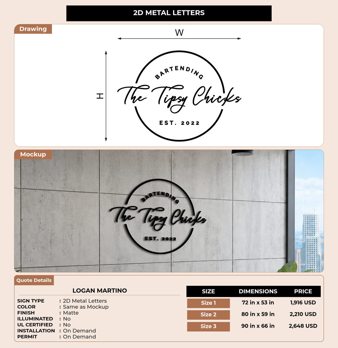 CUSTOM MOCKUP SIGN FOR Logan Martino