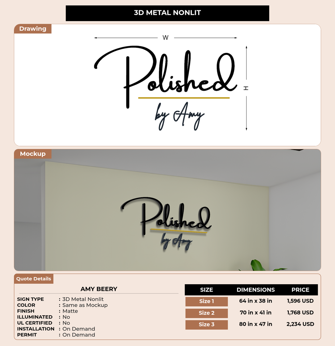CUSTOM MOCKUP SIGN FOR Amy Beery