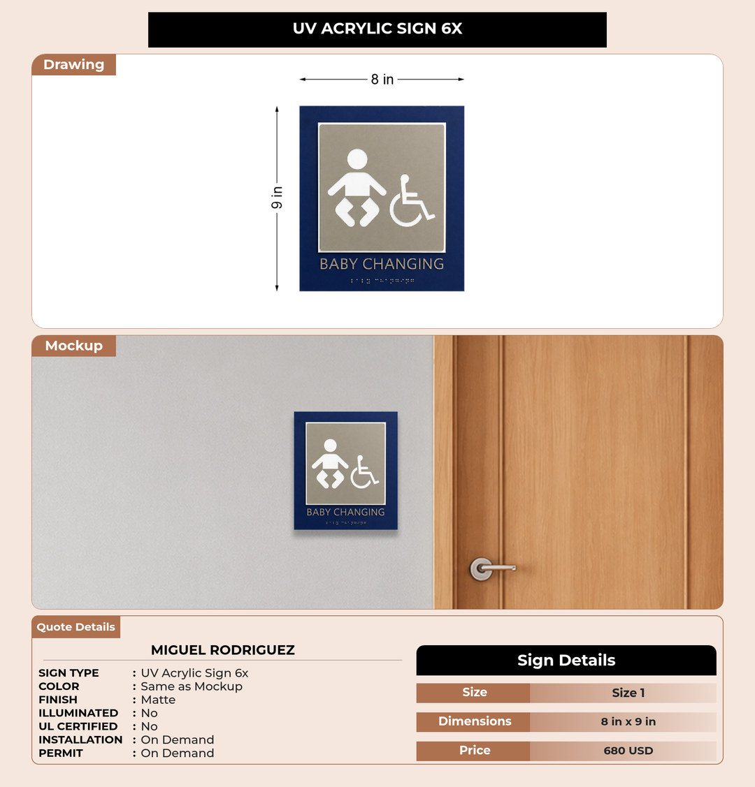 CUSTOM MOCKUP SIGN FOR Miguel Rodriguez