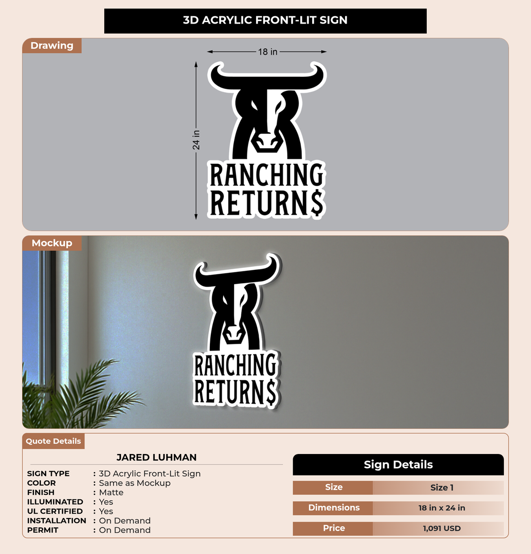 CUSTOM MOCKUP SIGN FOR Jared Luhman