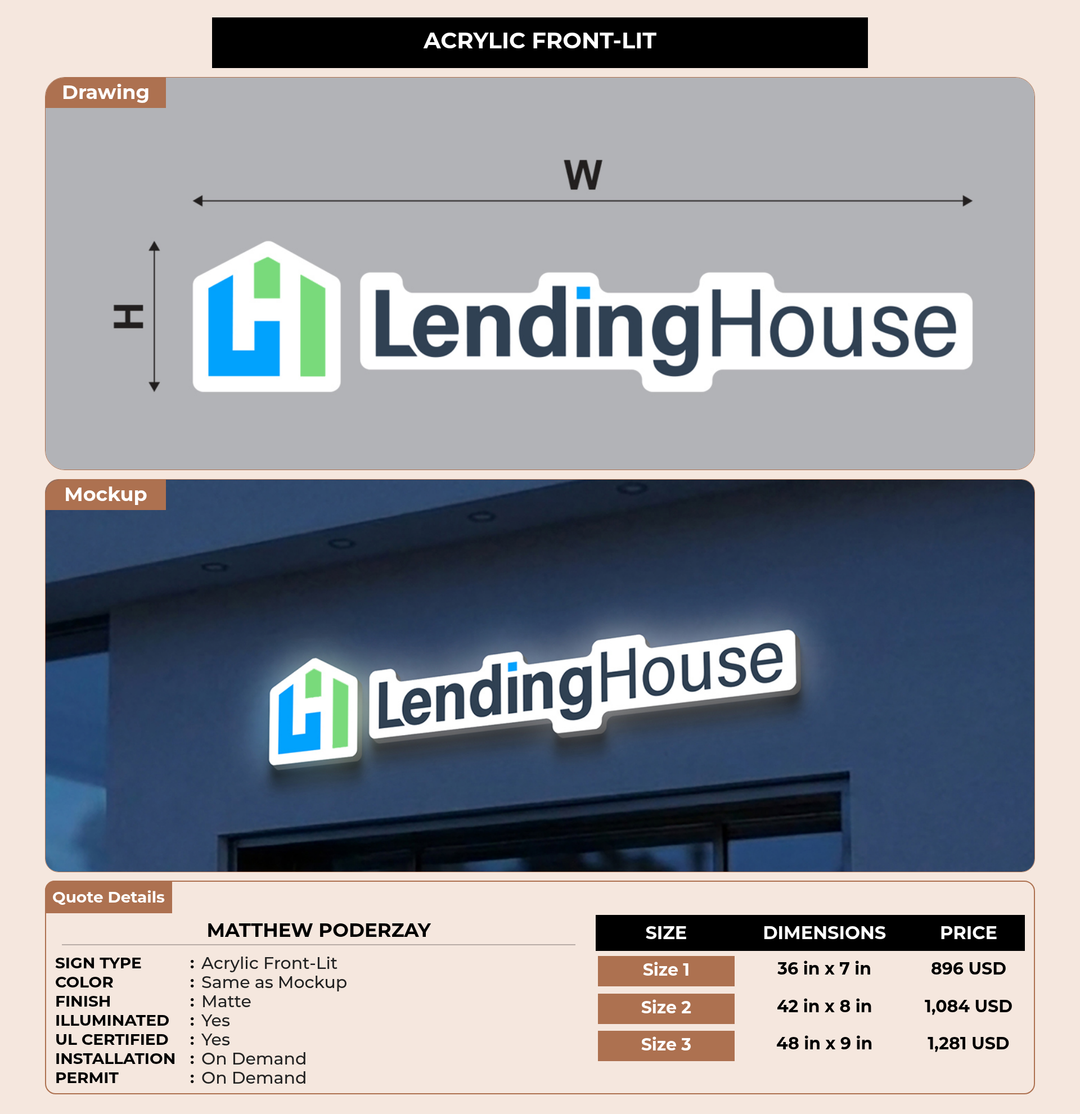 CUSTOM MOCKUP SIGN FOR Matthew Poderzay