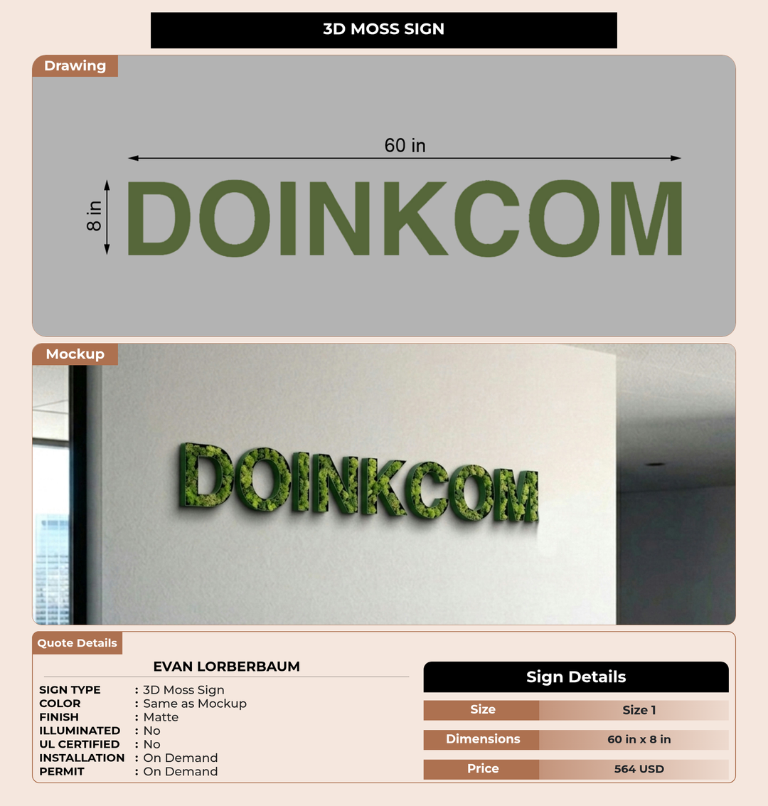CUSTOM MOCKUP SIGN FOR Evan Lorberbaum
